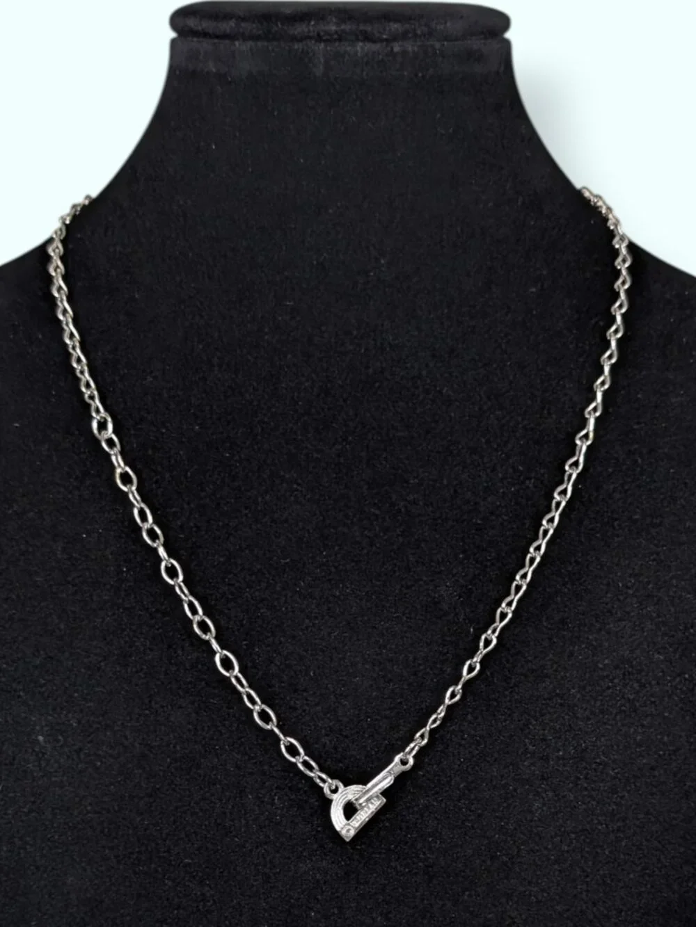 D'Orlan Silver Tone Chain Necklace - Picture 1 of 5